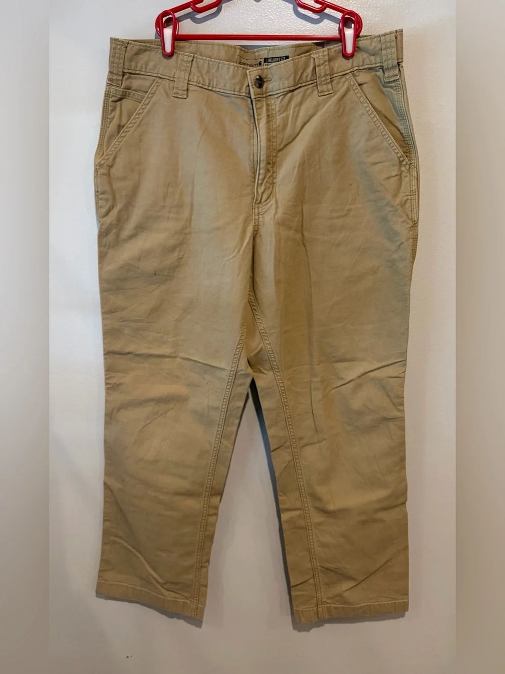 Carhartt Rugged Flex Relaxed Fit Pants Mens 35x30 True 29” Khaki 102291 253 Tan